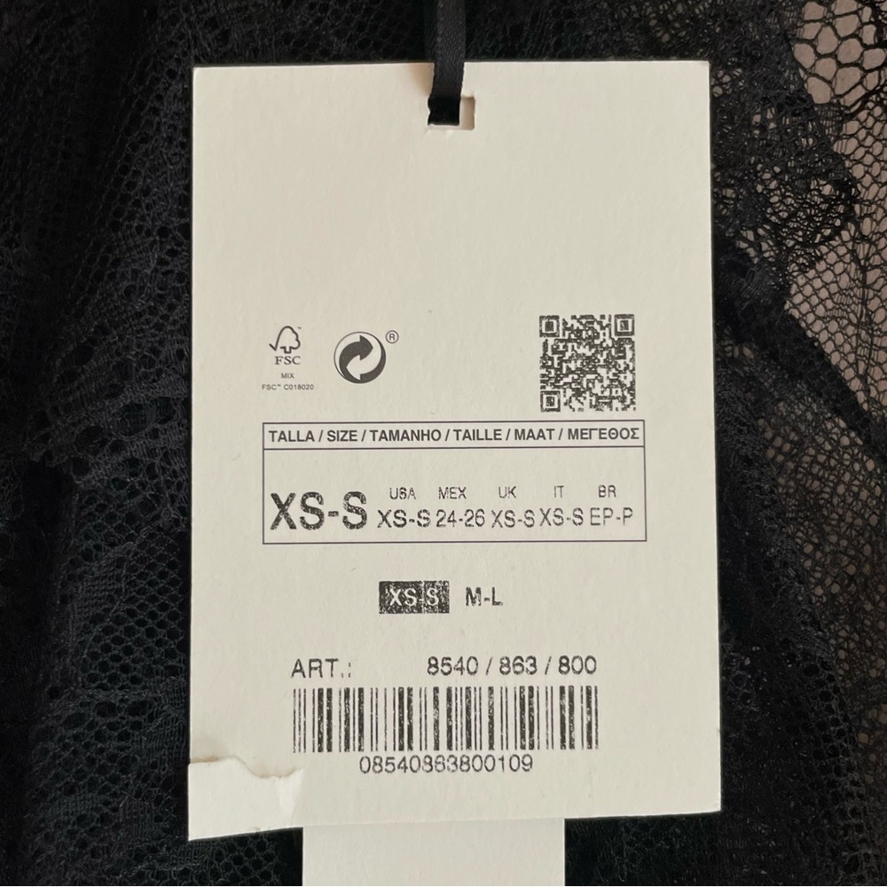 ZARA WOMAN STUDIO NWT PREMIUM Black & Nude Lace Ruffle Frill V Neck Maxi Dress - Picture 11 of 14